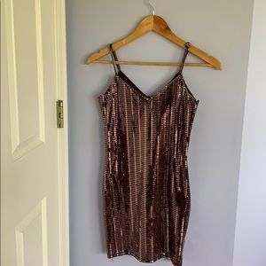 Brown night out dress from Akira